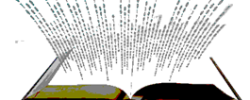 Book emanating text - shorter
